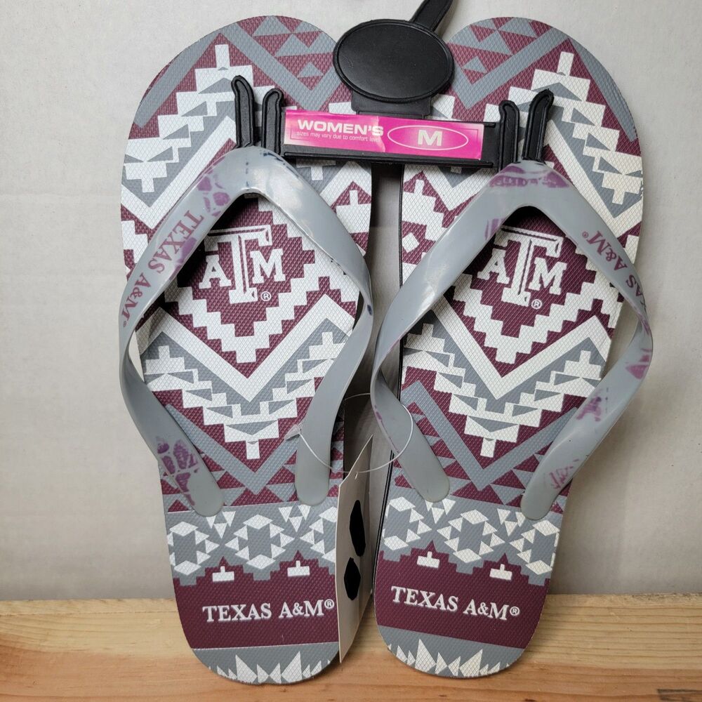 Texas A&M Flip Flops - Size M (7-8) NWT